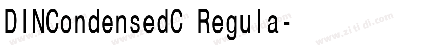 DINCondensedC Regula字体转换